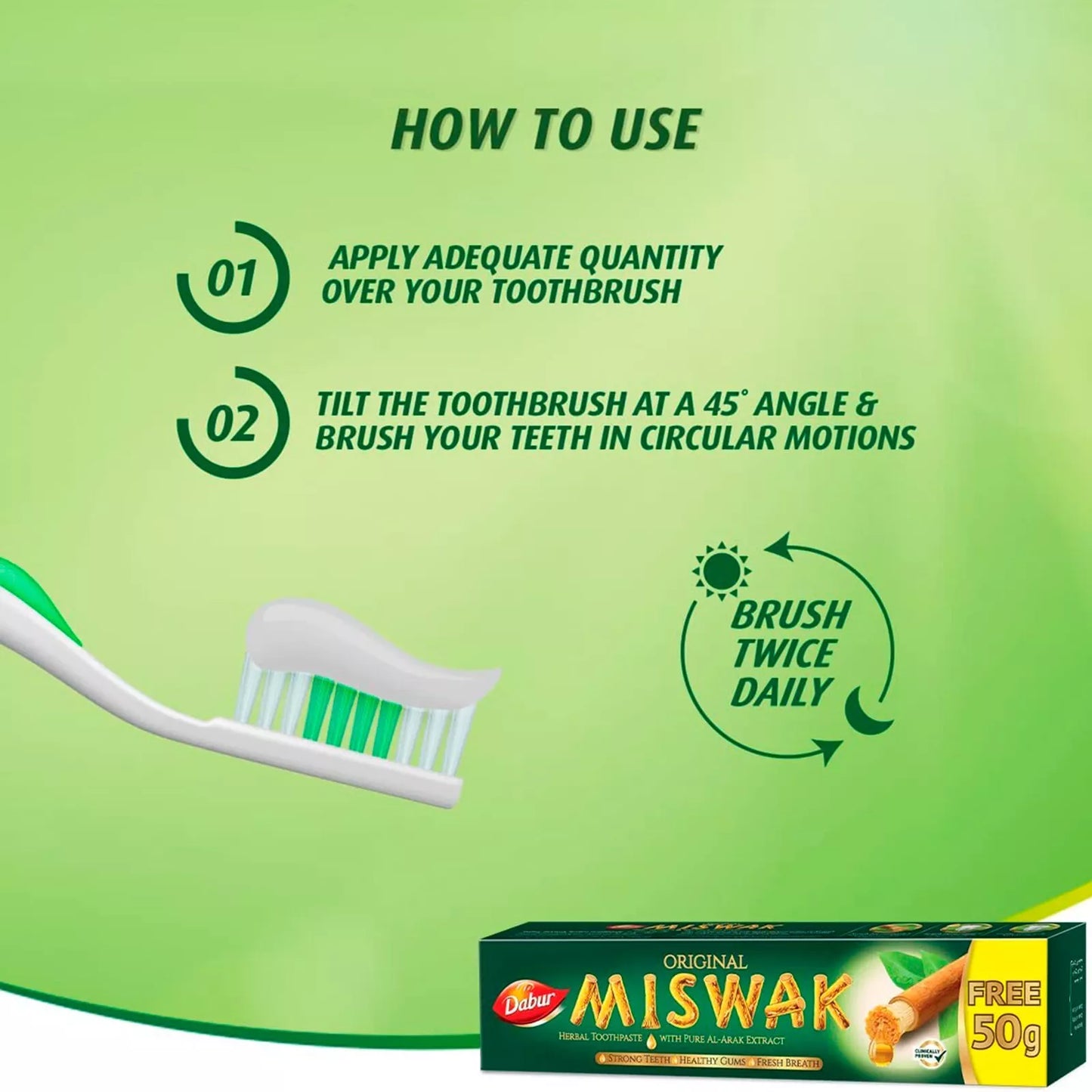 Miswak Toothpaste Natural Herbal 120GM